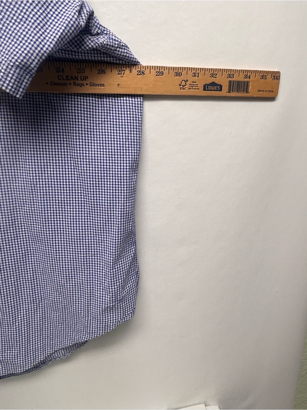 Ralph Lauren Short-Sleeve Button-Down Shirt - Blue Gingham XXL - Picture 6 of 9